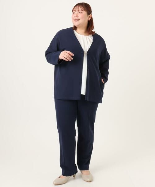 eur3 / エウルキューブ その他パンツ | 【大きいサイズ/11号サイズあり/セットアップ対応】カットジョーゼットテーパードパンツ | 詳細14