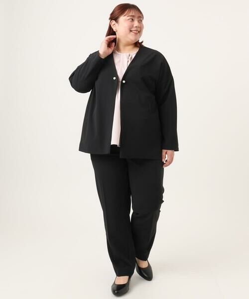 eur3 / エウルキューブ その他パンツ | 【大きいサイズ/11号サイズあり/セットアップ対応】カットジョーゼットテーパードパンツ | 詳細25