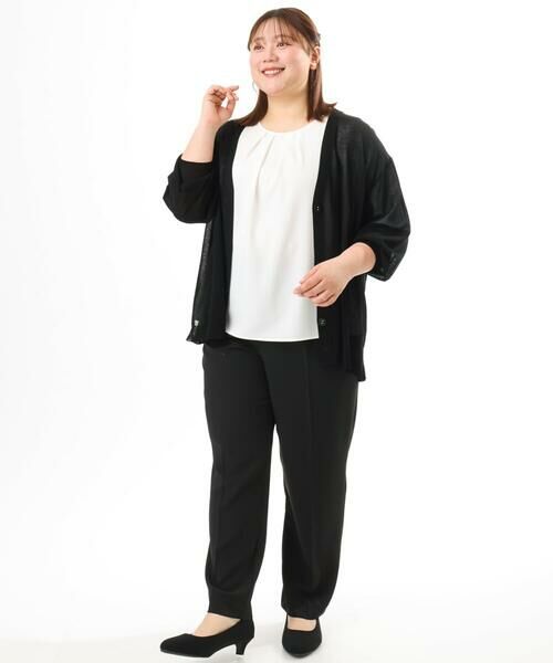 eur3 / エウルキューブ その他パンツ | 【大きいサイズ/機能素材】洗えるカノコセンタープレスパンツ | 詳細25