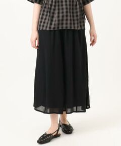 eur3 / エウルキューブ ショート・ハーフ・半端丈パンツ | 【大きいサイズ】シア—ワイドパンツ