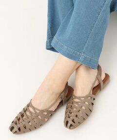 eur3 / エウルキューブ パンプス | カットワークレースアップパンプス