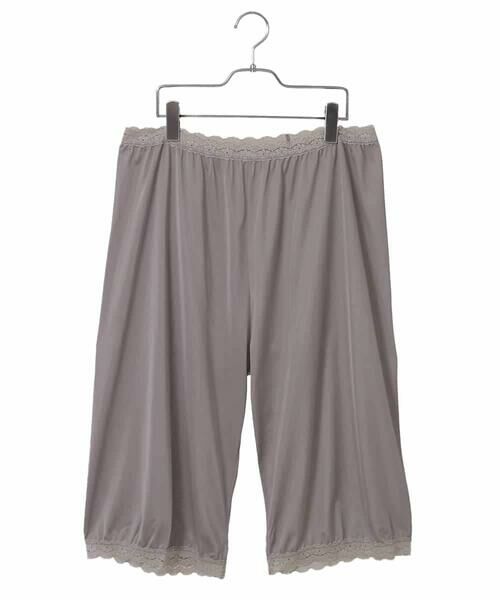 eur3 / エウルキューブ その他パンツ | 【大きいサイズ/裾ゴム入り】レースジョイントペチパンツ（グレージュ）