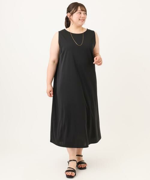 eur3 / エウルキューブ ロング・マキシ丈ワンピース | 【大きいサイズ/接触冷感/UVカット】メッシュレイヤードワンピース | 詳細18
