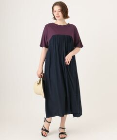eur3 / エウルキューブ ロング・マキシ丈ワンピース | 【大きいサイズ】ジャージーコンビドレス