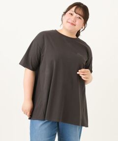 eur3 / エウルキューブ カットソー | 【大きいサイズ】バックフレアロゴTシャツ
