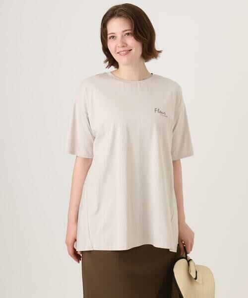 eur3 / エウルキューブ カットソー | 【大きいサイズ】バックフレアロゴTシャツ | 詳細1