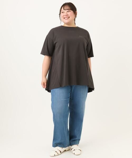 eur3 / エウルキューブ カットソー | 【大きいサイズ】バックフレアロゴTシャツ | 詳細16