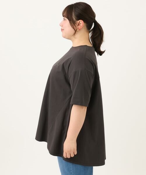 eur3 / エウルキューブ カットソー | 【大きいサイズ】バックフレアロゴTシャツ | 詳細8