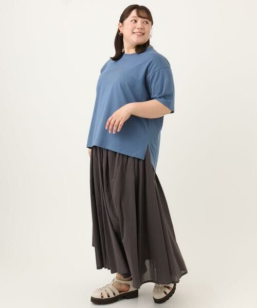 eur3 / エウルキューブ カットソー | 【大きいサイズ/UVカット/接触冷感】ドロップショルダーロゴTシャツ | 詳細10