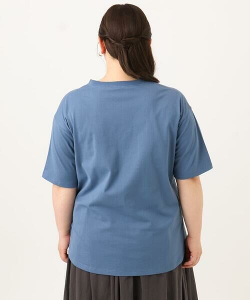 eur3 / エウルキューブ カットソー | 【大きいサイズ/UVカット/接触冷感】ドロップショルダーロゴTシャツ | 詳細3