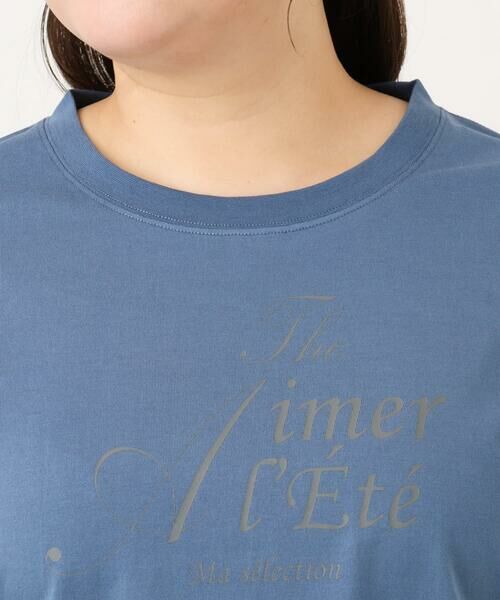 eur3 / エウルキューブ カットソー | 【大きいサイズ/UVカット/接触冷感】ドロップショルダーロゴTシャツ | 詳細4