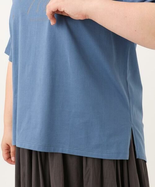 eur3 / エウルキューブ カットソー | 【大きいサイズ/UVカット/接触冷感】ドロップショルダーロゴTシャツ | 詳細6