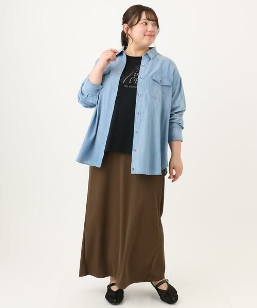 eur3 / エウルキューブ カットソー | 【大きいサイズ/UVカット/接触冷感】ドロップショルダーロゴTシャツ | 詳細17