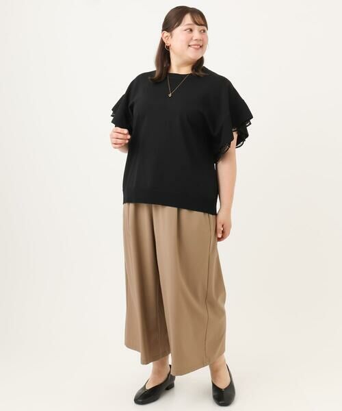 eur3 / エウルキューブ その他パンツ | 【大きいサイズ/接触冷感】エステルストレッチワイドパンツ | 詳細18