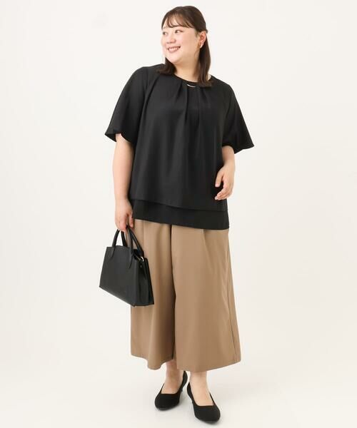 eur3 / エウルキューブ その他パンツ | 【大きいサイズ/接触冷感】エステルストレッチワイドパンツ | 詳細19