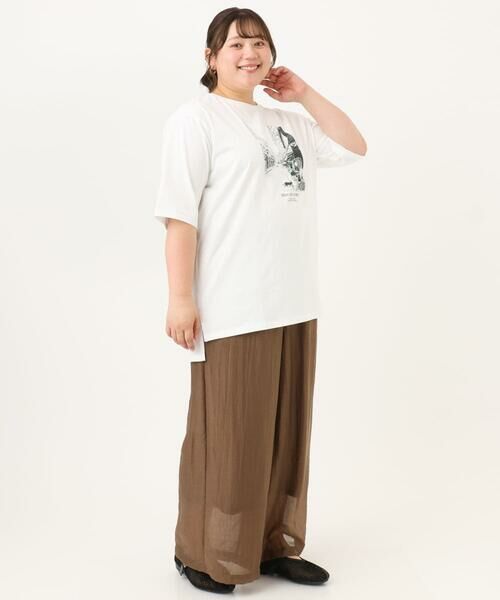 eur3 / エウルキューブ その他パンツ | 【大きいサイズ】シア—ワイドパンツ | 詳細16