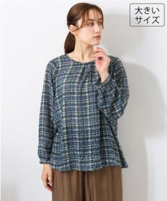 eur3 / エウルキューブ シャツ・ブラウス | 【大きいサイズ】シア—チェックブラウス