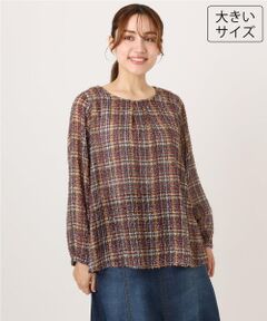 eur3 / エウルキューブ シャツ・ブラウス | 【大きいサイズ】シア—チェックブラウス