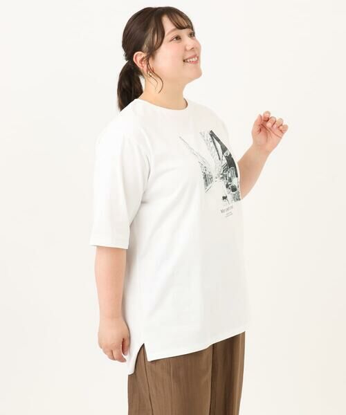 eur3 / エウルキューブ カットソー | 【大きいサイズ/接触冷感/UVカット】ネコプリントTシャツ | 詳細2