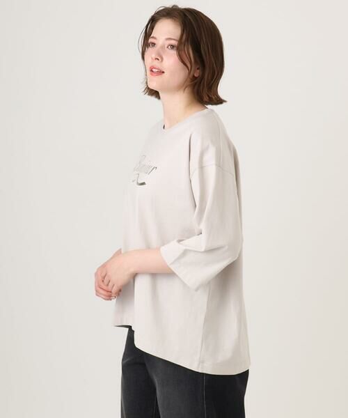eur3 / エウルキューブ カットソー | 【WEB先行販売】【大きいサイズ】ドロップショルダーロゴTシャツ | 詳細1