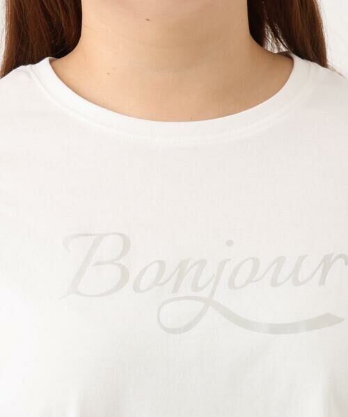 eur3 / エウルキューブ カットソー | 【WEB先行販売】【大きいサイズ】ドロップショルダーロゴTシャツ | 詳細10