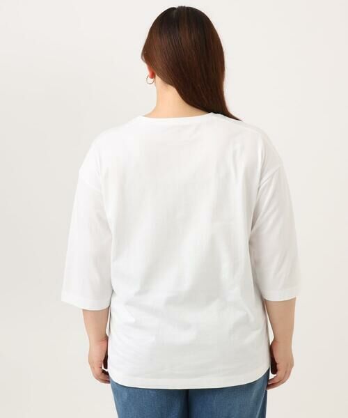 eur3 / エウルキューブ カットソー | 【WEB先行販売】【大きいサイズ】ドロップショルダーロゴTシャツ | 詳細9