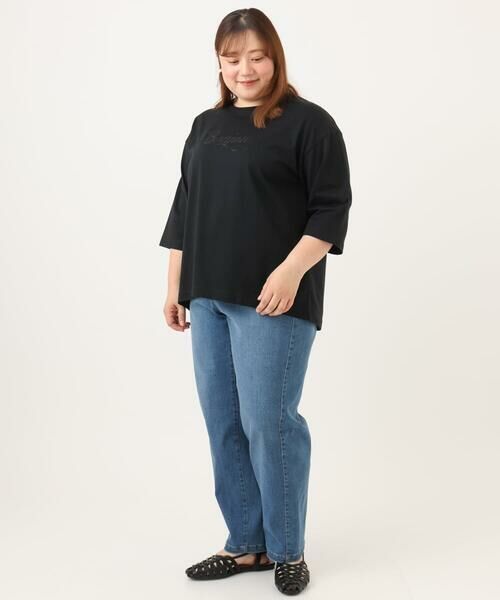 eur3 / エウルキューブ カットソー | 【WEB先行販売】【大きいサイズ】ドロップショルダーロゴTシャツ | 詳細17