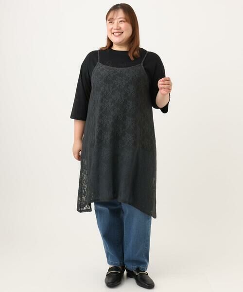 eur3 / エウルキューブ カットソー | 【WEB先行販売】【大きいサイズ】ドロップショルダーロゴTシャツ | 詳細18