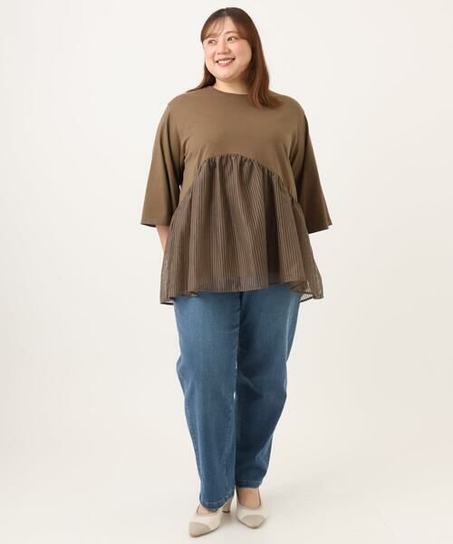 eur3 / エウルキューブ チノ・ワークパンツ | 【WEB先行販売】【大きいサイズ/洗える】カーブシルエットデニムパンツ | 詳細14