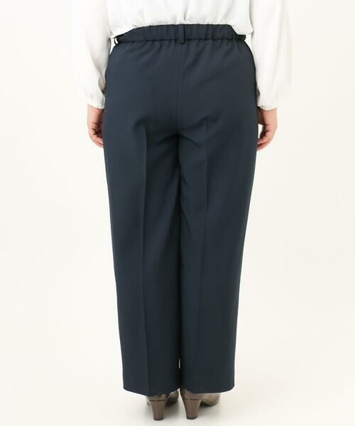 eur3 / エウルキューブ その他パンツ | 【大きいサイズ/洗える/セットアップ対応/11号サイズあり】ストレッチセンタープレスワイドパンツ | 詳細4