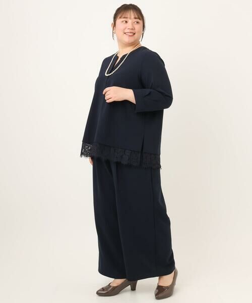 eur3 / エウルキューブ その他パンツ | 【大きいサイズ/洗える/セットアップ対応】カットジョーゼットワイドパンツ | 詳細15