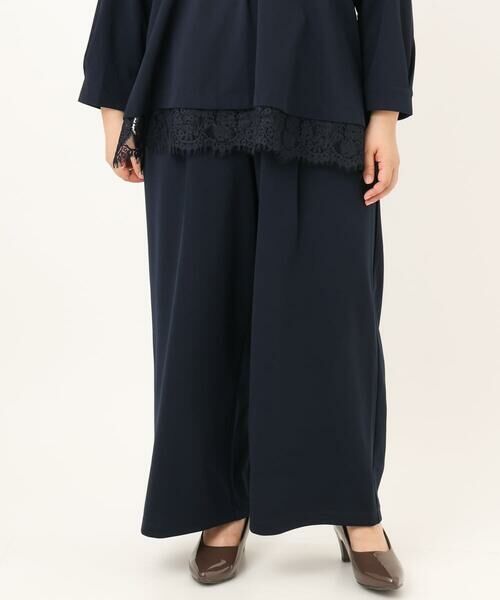 eur3 / エウルキューブ その他パンツ | 【大きいサイズ/洗える/セットアップ対応】カットジョーゼットワイドパンツ | 詳細5