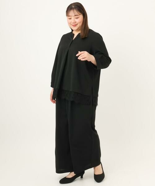 eur3 / エウルキューブ その他パンツ | 【大きいサイズ/洗える/セットアップ対応】カットジョーゼットワイドパンツ | 詳細22