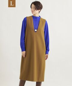 【L】【ウォッシャブル】ウールライクジャージジャンパースカート