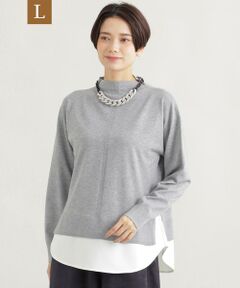 EVEX by KRIZIA  (大きいサイズ) / エヴェックス バイ クリツィア (オオキイサイズ) その他トップス | 【L】シャツコンビニット