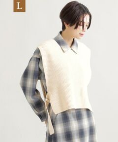 EVEX by KRIZIA  (大きいサイズ) / エヴェックス バイ クリツィア (オオキイサイズ) その他トップス | 【L】【ウォッシャブル】ベルトニットジレ