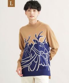 EVEX by KRIZIA  (大きいサイズ) / エヴェックス バイ クリツィア (オオキイサイズ) その他トップス | 【L】【ウォッシャブル】*Wings掲載 トナカイインターシャニット