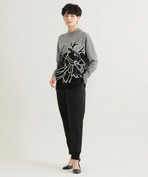 EVEX by KRIZIA  (大きいサイズ) / エヴェックス バイ クリツィア (オオキイサイズ) その他トップス | 【L】【ウォッシャブル】*Wings掲載 トナカイインターシャニット | 詳細1