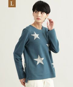 EVEX by KRIZIA  (大きいサイズ) / エヴェックス バイ クリツィア (オオキイサイズ) その他トップス | 【L】スターウールジャカードカットソー