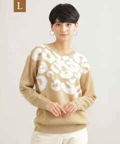 EVEX by KRIZIA  (大きいサイズ) / エヴェックス バイ クリツィア (オオキイサイズ) その他トップス | 【L】パンサーパイルジャカードプルオーバーニット