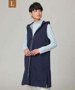 EVEX by KRIZIA  (大きいサイズ) / エヴェックス バイ クリツィア (オオキイサイズ) ベスト | 【L】【ウォッシャブル】カラーリバーダンボールフーデッドジレ