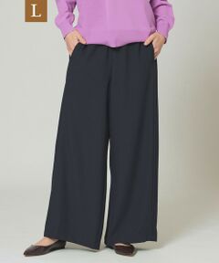 EVEX by KRIZIA  (大きいサイズ) / エヴェックス バイ クリツィア (オオキイサイズ) その他パンツ | 【L】【ウォッシャブル】【UV対策】ストレッチバックサテンワイドパンツ