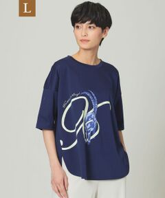 EVEX by KRIZIA  (大きいサイズ) / エヴェックス バイ クリツィア (オオキイサイズ) その他トップス | 【L】【ウォッシャブル】イニシャルアニマルプリントTシャツ