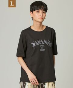 【L】【ウォッシャブル】ロゴゼブラプリントTシャツ