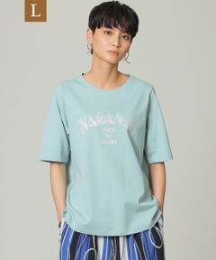 【L】【ウォッシャブル】ロゴゼブラプリントTシャツ