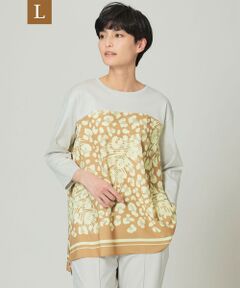 EVEX by KRIZIA  (大きいサイズ) / エヴェックス バイ クリツィア (オオキイサイズ) その他トップス | 【L】【ウォッシャブル】パンサースカーフコンビカットソー