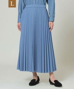 【L】デニムライクプリーツスカート
