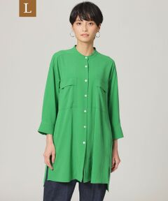 EVEX by KRIZIA  (大きいサイズ) / エヴェックス バイ クリツィア (オオキイサイズ) その他トップス | 【L】【ウォッシャブル】【接触冷感】シルキードライシャツ