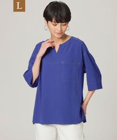 EVEX by KRIZIA  (大きいサイズ) / エヴェックス バイ クリツィア (オオキイサイズ) その他トップス | 【L】＊Wings掲載＊【ウォッシャブル】【接触冷感】シルキードライブラウス