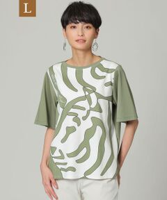 【L】＊Wings掲載＊【ウォッシャブル】アーティスティックタイガープリントTシャツ